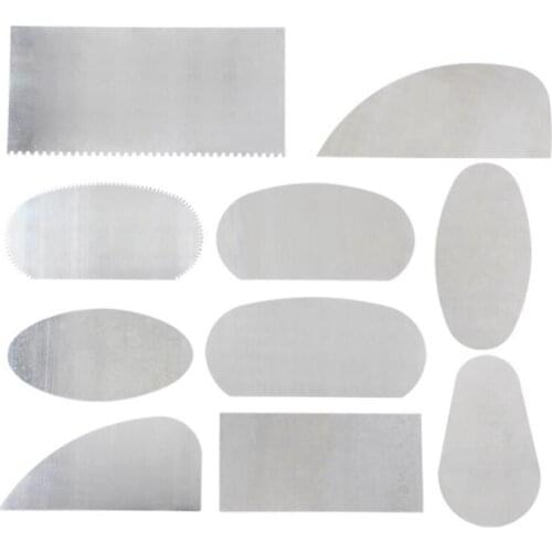 10PCS Pottery Clay Steel Scraper For Polymer Steel Cutter Ceramic Serrated Tools