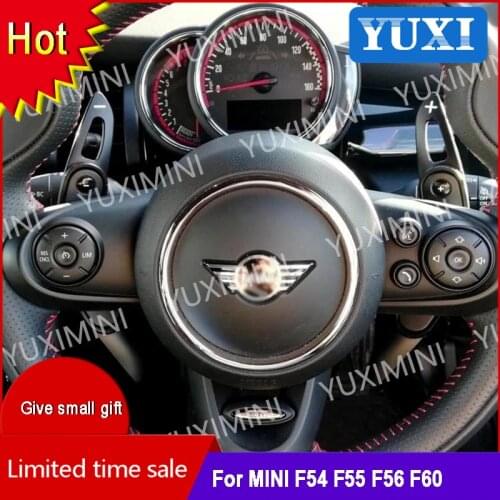 2 Pcs Aluminum alloy Steering wheel paddle shift extend Cover For MINI Cooper S JCW F54 F55 F56 F57 F60 Modification accessories
