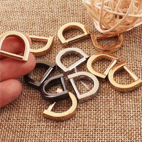 20PCS Silver/gunmetal/Pale Gold D Ring Buckles Webbing Purse Bag Handbag Purse hardware d-ring metal 1/2" Flated D Rings