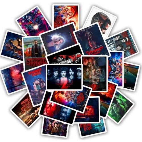 25PCS DIY Stranger Things Season 2 Stickers Room Decoration Laptop Luggage Waterproof Wall Sticker Wall Decor