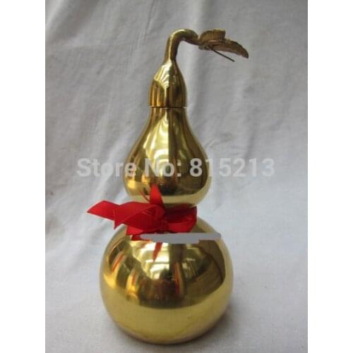 Bi00801 Lucky Chinese Fengshui Bronze bottle gourd statues