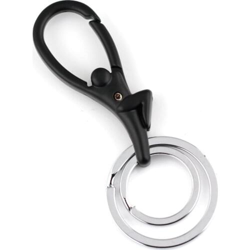 Sportsman athlete key chain black double loops waist hanging keychain key holder creative sleutelhanger chaverio llaveros hombre