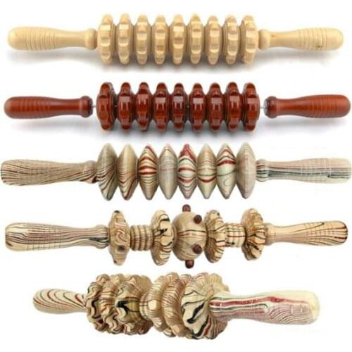 Wooden meridian rod roller rod back waist full-body massage hammer rod vertebra ministry massager