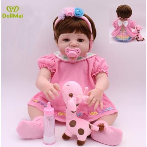 Bebes Reborn doll 57CM Full Body silicone doll Girl Reborn Baby Doll Bath Toy gift Lifelike bonecas infantil meninas