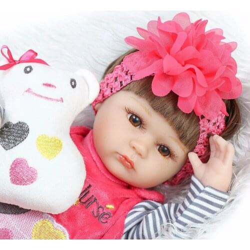 New 16 Inches 42cm Silicone Doll Reborn Baby Kawaii Kids Toys Girls boneca Gift bebe Dolls brinquedos
