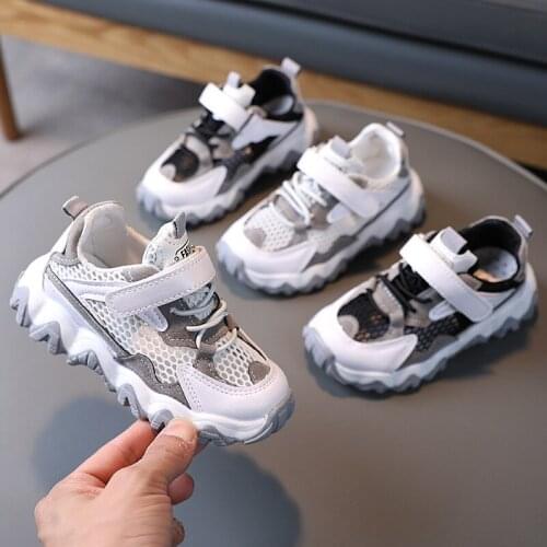 Summer Child Sneakers Baby Boys Sports Shoes For Kids Boy Fashion Mesh Breathable Non-Slip Casual Shoe 2021 1 2 3 4 5 6 Years