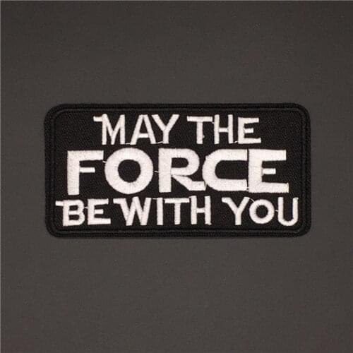 MAY...Size: 10x5cm DIY Patch Stripe for Clothes On Sticker Black White Written Letter Iron On Badge Embroideed Appliques