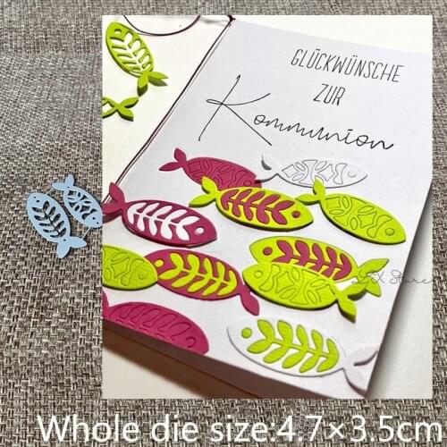XLDesign Craft Metal Cutting Dies stencil mold 2pcs fish decoration scrapbook Album Paper Card Craft Embossing die cuts