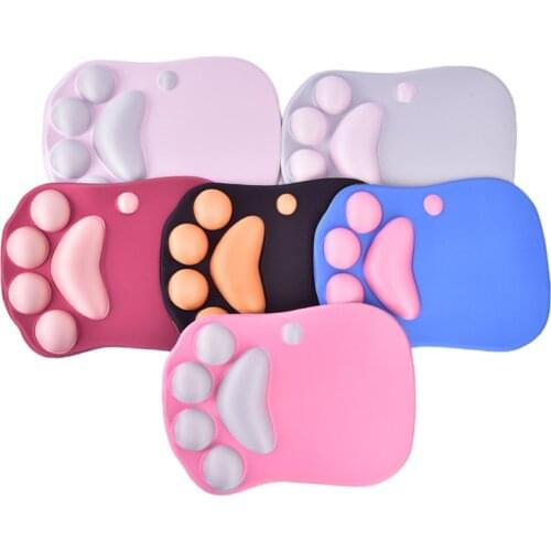 Cartoon Anti-Slip Silicone Gel Mice Mat Mousepad 3D Cat Paw Mouse Pad Cute Wrist Rest Support Anime PC Gaming Computer Mouse Pad