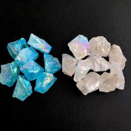 Aura Quartz Rough Stones Natural Gems Mineral Crystals Healing Gemstones Reiki Home Decoration
