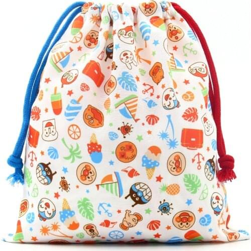 New Japanese Drawstring Beam Storage Bag Mommy Shopping Travel Dustproof Hanging Bags Cartoon Anpanman Student Cute Diaper Bag