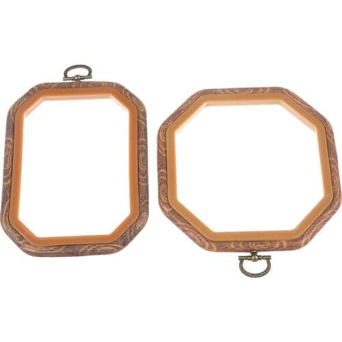 Plastic Embroidery Frame Hoop Square Shape DIY Cross Stitch Machine Needlework Craft Sewing Hoop Embroidery Tools 2 Size