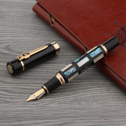 Luxurious jinhao hell carving Fountain Pen metal Copper Twist s GOLDEN ink pen signature elegante Business Stationery Office