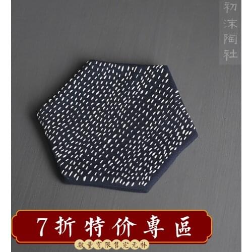 Of the manual cotton embroidered tea saucer pot pad accessories upon proof heat insulation MATS tea table with zero