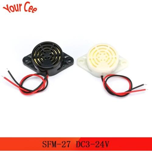SFM-27 DC 3-24V 100DB Continuous Beep Alarm Electronic Buzzer Sounder