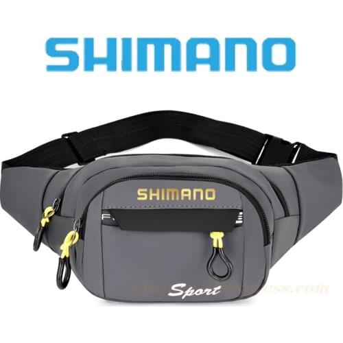 Shimano Mens Outdoor Cycling Sports Multifunctional Mobile Phone Bag Waist Bag Fishing Waterproof Crossbody Bag The New