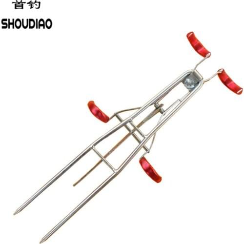 SHOU DIAO Fishing Rod Bracket 40cm Adjustable Fishing Rod Stand Rustless Metal Fishing Rod Support Accessories Tool Freeship