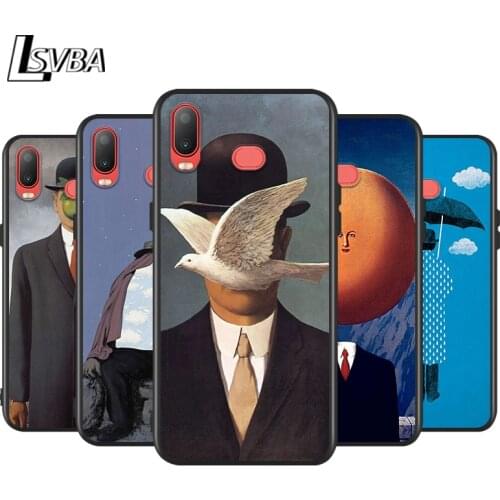 Silicone Cover Rene Magritte for Samsung Galaxy A9 A8 Star A7 A6 A5 A3 Plus 2018 2017 2016 Black Phone Case