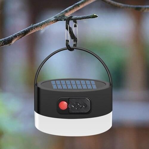 Solar LED Camping Light USB Rechargeable Bulb For Outdoor Tent Lamp Portable Lanterns Warm/Cold Emergency Lights For BBQ Hiking