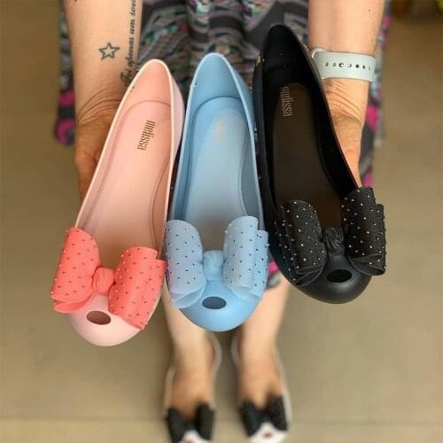 Melissa Ultragirl Sweet Women Melissa Jelly Sandals 2021 New Summer Shoes Women Flat Fashion Butterfly-knot Melissa Sandals