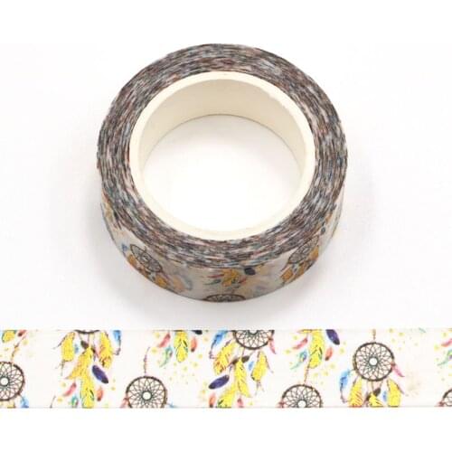 1PC 15MM*10M Foil Dream catcher Decorative Washi Tape Scrapbooking Masking Tape School Office Supply stationery washi tape