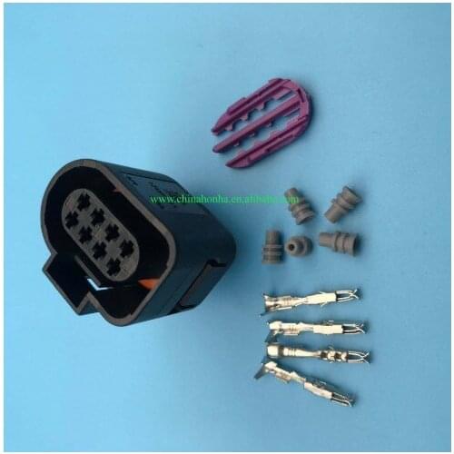 1J0 973 714 1J0973714 2/5/10/20/50 pcs 8 Pin Way Female Car Front/Back Bar Radar Harness Connector Plug