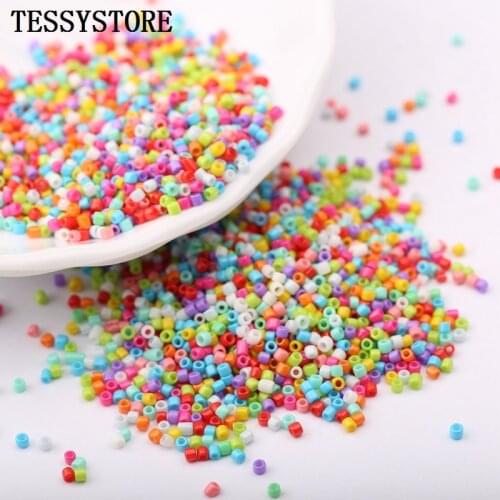 20g/lot 1.5mm Glass Seed Beads Super Samll Charm Czech Austria Crystal Glass Beads For Jewelry Making Kids Bracelets Accessorie