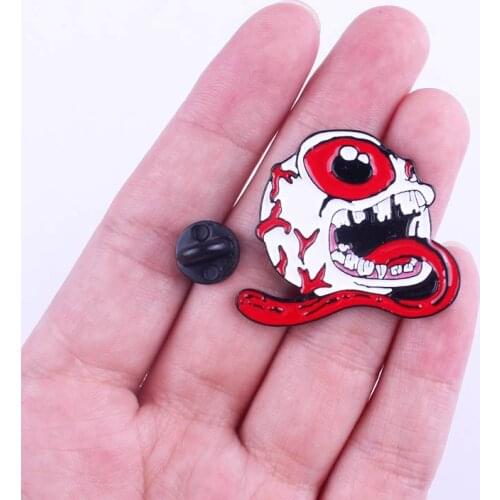 3.7x3.2cm Eye Badges On A Backpack DIY Hippie Gothic Lapel Pin Badge On Clothes T-shirt Accessories Metal Icons значки