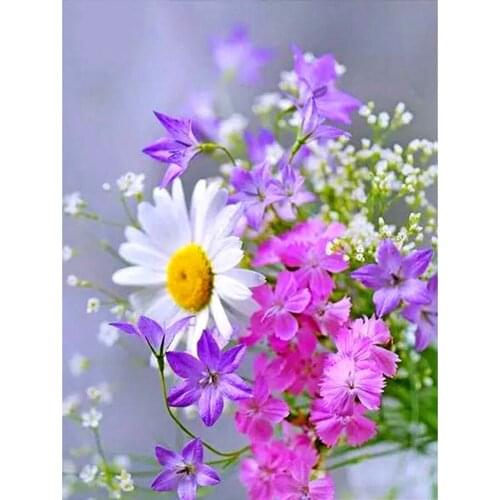 5D DIY Diamond Painting Flower Home Decoration Full Square Round Drill 3d Embroidery Daisy Pictures Handcraft Kit Art Gift CV169