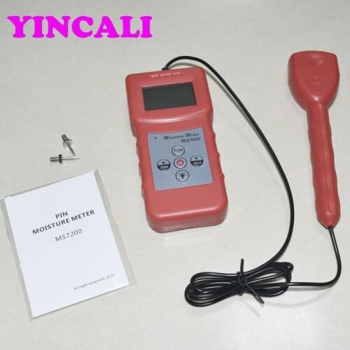 Fast Shipping Pin Moisture Meter MS7200 Measures Wood ,Bamboo,Carton,Concrete,Floor,Timber,Paper Moisture Tester Measure 0-80
