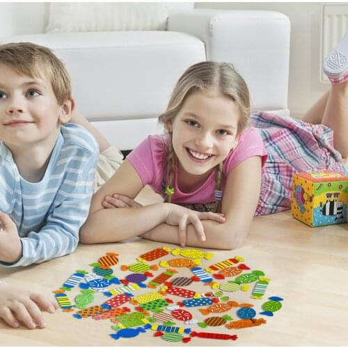 Kids Wooden Puzzles Toys Memory Match Candy Game Fun Puzzle Board Game Educational Color Cognitive Geometric Shape Toys
