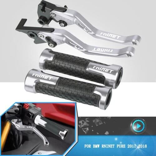 For BMW RNINET R NINE T R nineT Pure 2017 2018 Motorcycle CNC Aluminum Adjustable Brake Clutch Lever Handle Grip Handlebar Parts