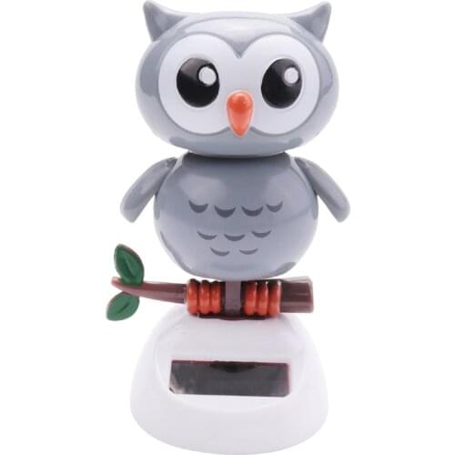 Figurine Owl owl sway to solar energy type Nohohon balance wheel deco car home terrace garden toy original decorative gift