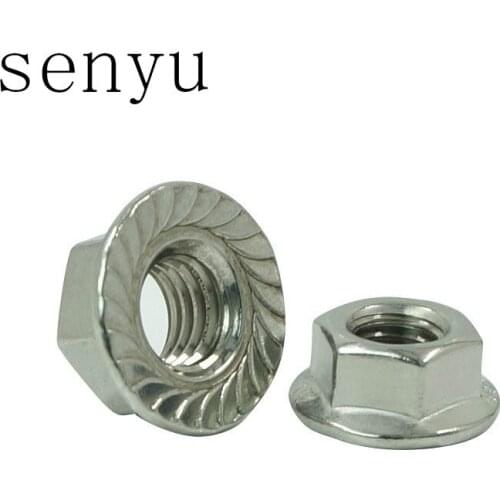 LUCHANG M3 M4 M5 M6 M8 M10 M12 304 Stainless Steel Hexagon Flange Nuts Slip non-slip Lock Nut