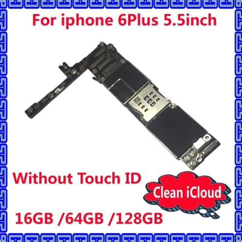 Clean iCloud original motherboard for iphone 6 Plus,16GB 64GB 128GB factory unlocked mainboard with IOS system for iphone 6Plus