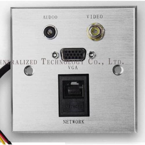 Multifunction Information Panel with Audio/Video/VGA/RI45,wall socket / panel socket free shipping