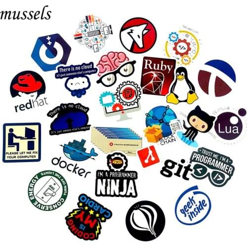 New50Pcs Hacker Programmer Java Series Of Graffiti Stickers For Luggage Suitcase Skateboard Guitar Computer Decorative Furniture