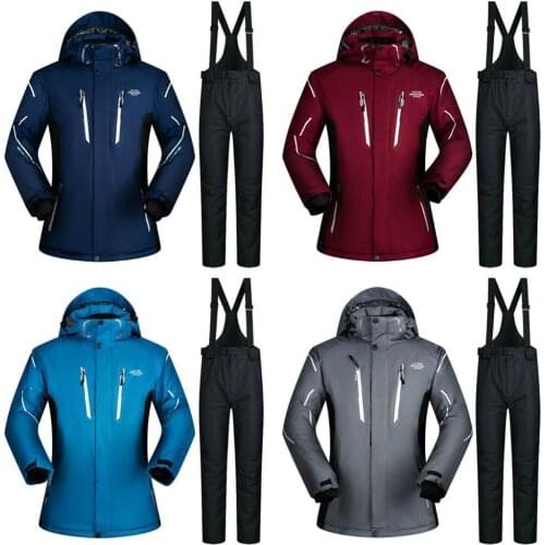 New Ski Suit Men Winter Warm Windproof Waterproof Outdoor Sports Snow Jackets And Pants Ski Equipment Snowboard Jacket Men
