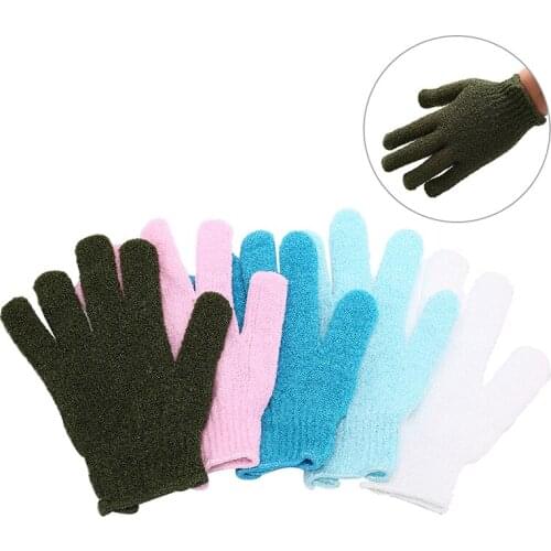 1pc Random Color Shower Exfoliating Body Scrub Glove Dead Skin Removal Massage Spa Bath Mitt
