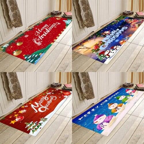 Christmas mat，Christmas lights mat, Christmas castles mat, festive atmosphere, flannel prints, non-skid absorbent mats
