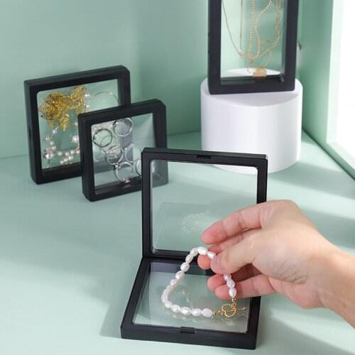 Stackable Velvet Jewelry Trays Organizer Set Clear Jewelry Storage Display Trays for Drawer, Earring Necklace Ring Organizer