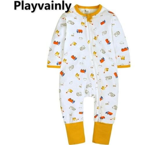 Spring Autumn Baby Boy Girl Romper Cartoon printing cotton long sleeve Jumpsuit Newborn Clothing 0-3T E100245