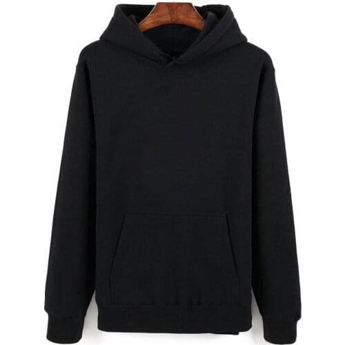 High Quality Color Black/Gray Solid Hoodies and Sweatshirts Men/Women Streetwear Hoodie Sweatshirt Fashion Plus Size Jacket Coat