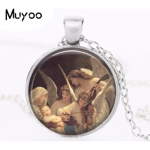 2017 Trendy Virgin And Angels Logo Necklace Pendant Eros Religious Of The Virgin Mary Vintage Necklace Women Jewelry HZ1