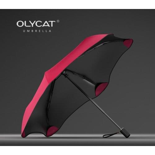 OLYCAT New Folding Umbrella Rain Women Creative Sun Protection Kids Umbrella Windproof 6K Aluminum Parasol Clear Umbrella UPF50