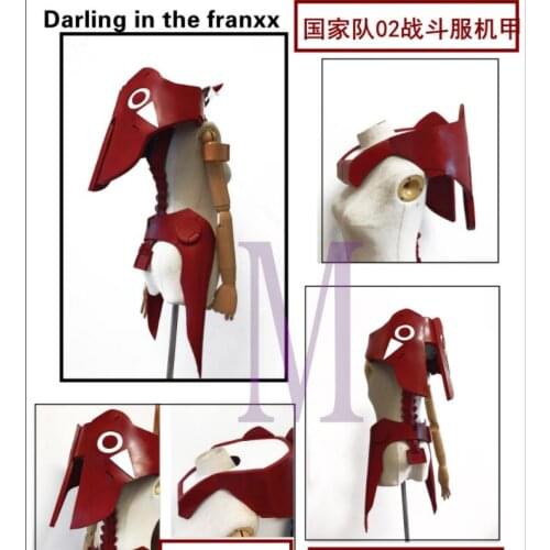 02 DARLING in the FRANXX Anime Cosplay Zero Two cosplay props hood and the spine will come with free express shipping