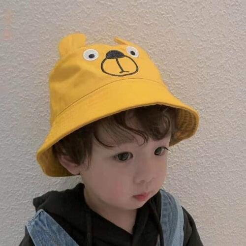 Cute Baby Hat Spring Summer Cartoon Kids Hat for Girls Boys Bucket Hat Cotton Unisex Kids Accessories Children Cap 1 PC