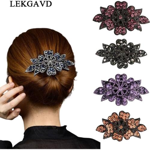 1pc Rhinestones Girls Side Bangs Clip Korean Hair Clips Women Hair Accessories Pearl Barrette Hair Pins Spring Clip