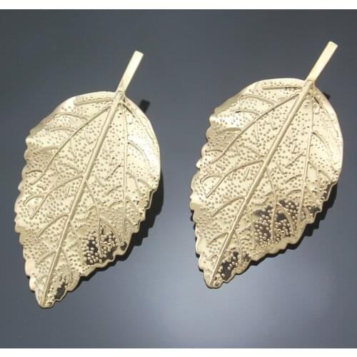 2x Ornate Metal Leaf French Updo Hair Claw Head Clip Dress Snap Brooch Pin Gift Women Bridal Wedding Accessories Trendy