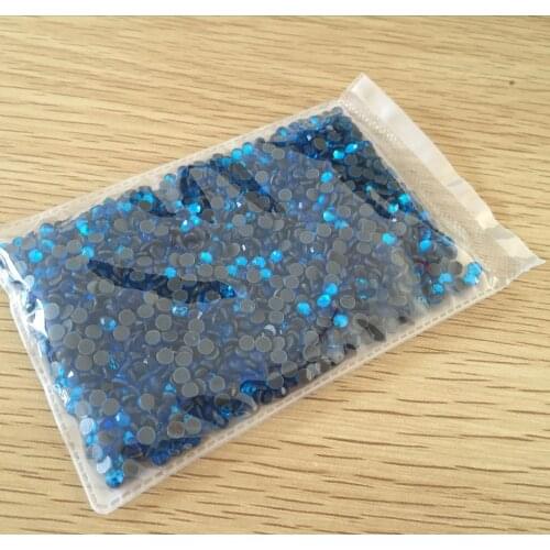 288pcs/lot ss30 Blue DMC Hot Fix FlatBack Rhinestones strass heat transfer rhinestone garment dress stones